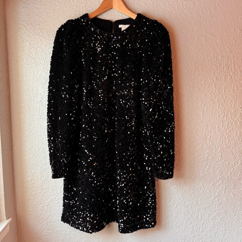 H&M black sequin dress size Small